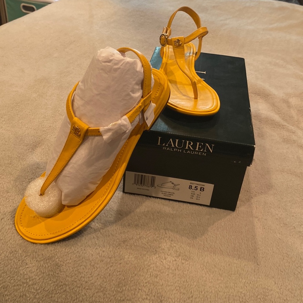 Yellow sandals Lauren by Ralph Lauren